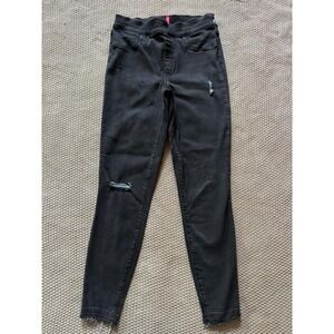 SPANX‎ Women's Jeggings Distressed Denim Pull On Comfort Stretch Black Size M